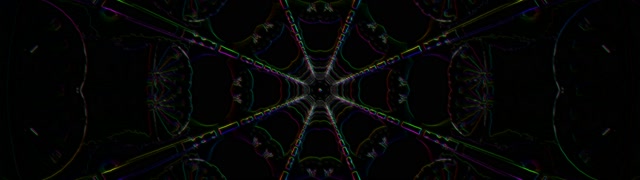 Kaleidoscope Neon Tunnel VJ Loop 32:9 Ultrawide 60fps Screensaver