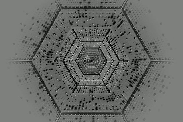 Twnnel Neon Hecsagon Llwyd Ffractal 3:2 surface 60fps Arbedwr Sgrin Dolen VJ