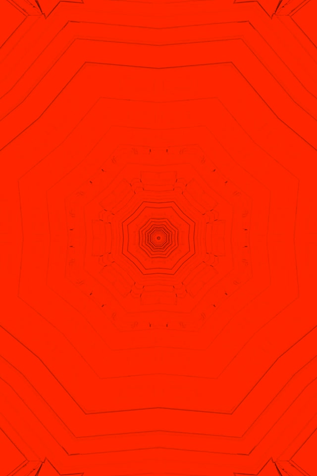 Red Neon Tunnel Pulsating Octagon Vortex 2:3 Portrait 60fps VJ Loop Screensaver