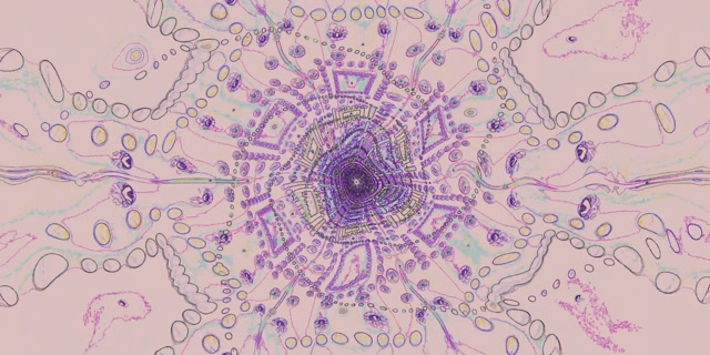 Neon Tunnel Kaleidoscope Vortex Vj Loop 2:1 Univisium 60fps Screensaver