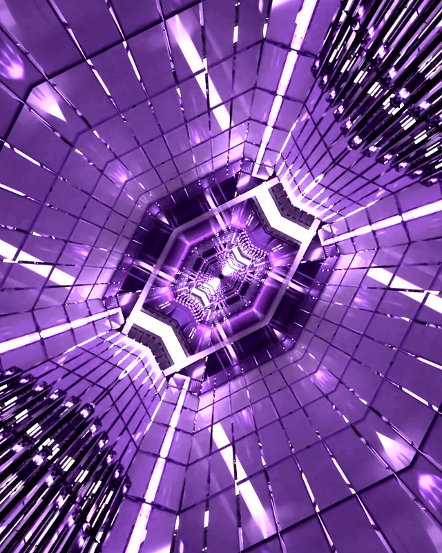 Twnnel Neon Porffor Sgrin Arbedwr 60fps 4:5 Instagram VJ Loop PC Laptop