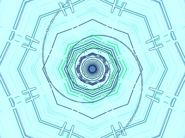 Twnnel Neon Cyan Sgrin Arbedwr 4:3 Clasurol 60fps VJ Loop PC Laptop