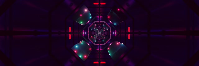 Sgrin Tywyll Twnnel Neon Porfor 3:1 Lled Tripled 60fps VJ Loop PC