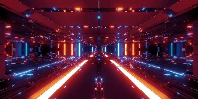 Twnnel Neon Grid Coch Glas VJ Loop 2:1 Univisium 60fps Sgrin Achub