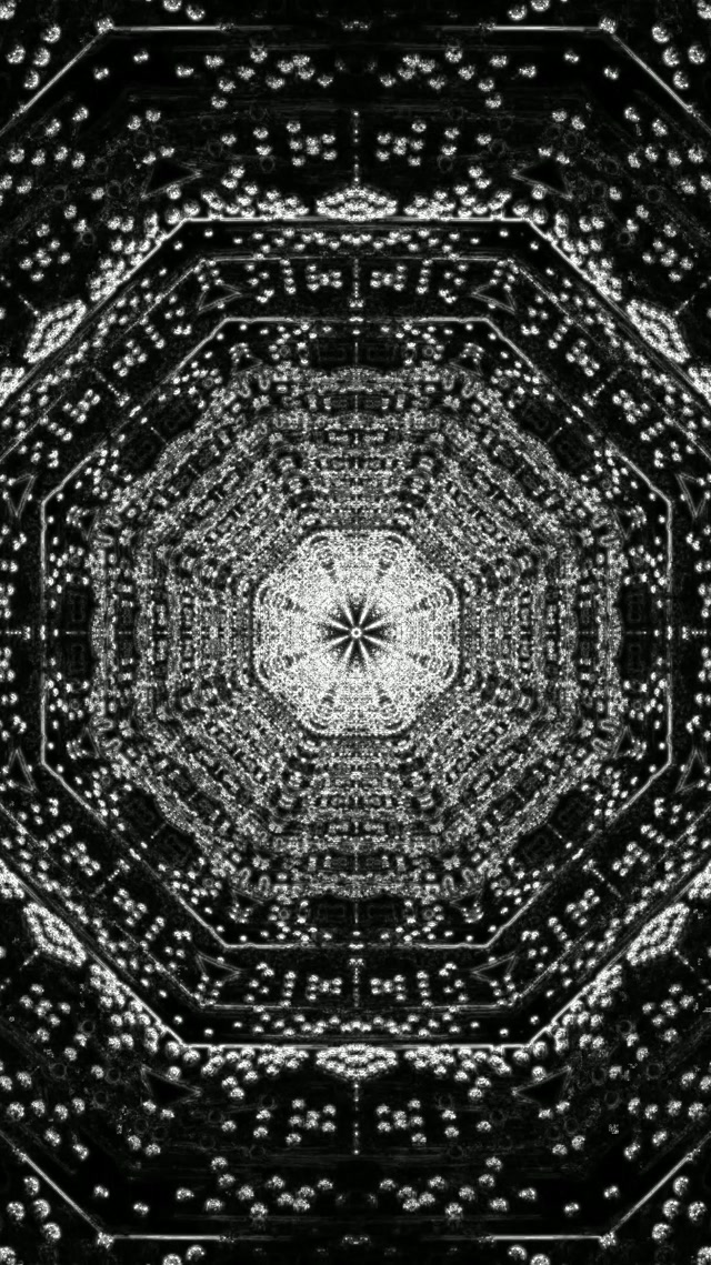 Neon Tunnel Fractal Octagon VJ Loop 9:16 Reels 60fps Screensaver