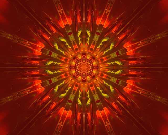 Twnnel Neon Ffrwydrad Haul Ffractal VJ Loop 5:4 diwydiannol 60fps Arbedydd Sgrin