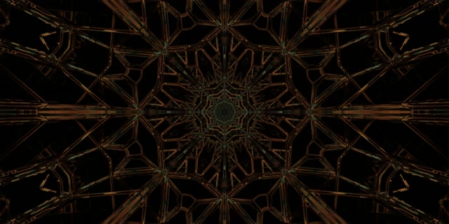 Twnnel Neon Copr Mandala Arbed Sgrin 2:1 Univisium 60fps VJ Loop