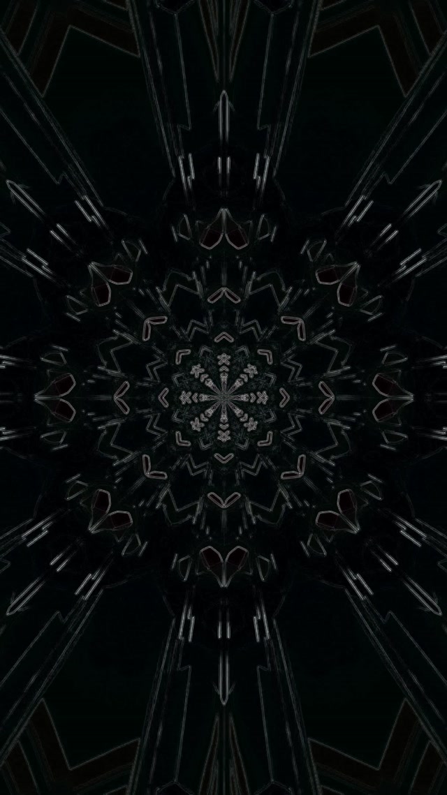 Twnnel Neon Kaleidoscope Star 9:16 Reels 60fps Screensaver VJ Loop