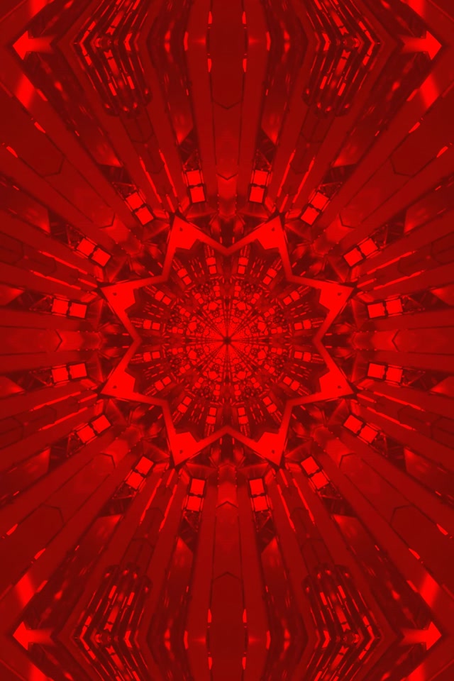 Twnnel Neon Seren Ffractal Goch Dolen Vj 2:3 Llun Portread 60fps Arbedwr Sgrin