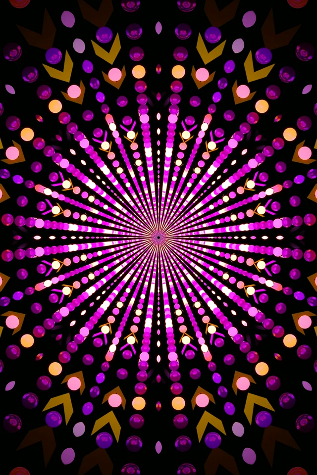 Twnnel Neon Caleidosgop Ffrwydrad VJ Loop 2:3 Photo Portrait 60fps Arbed Sgrin