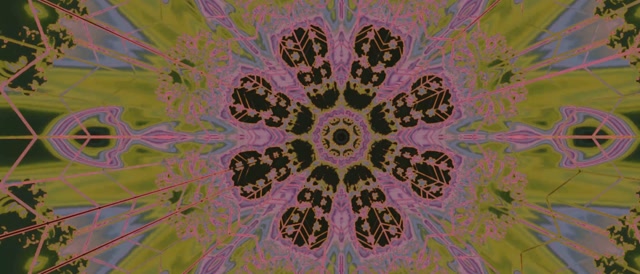 Twnnel Neon Blodyn Caleidosgop Ffractal 21:9 Ultrawide 60fps Sgrinarbedwr VJLoops