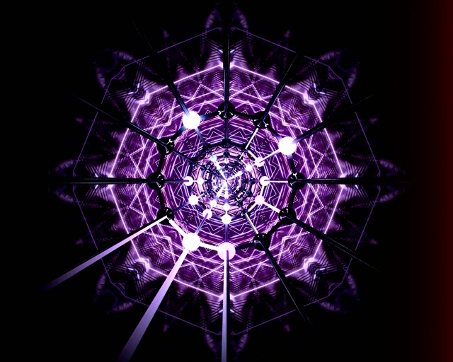 Caleidosgop Ffractal Porffor Twnnel Neon VJLoops 5:4 industrial 60fps Sgrinarbedwr