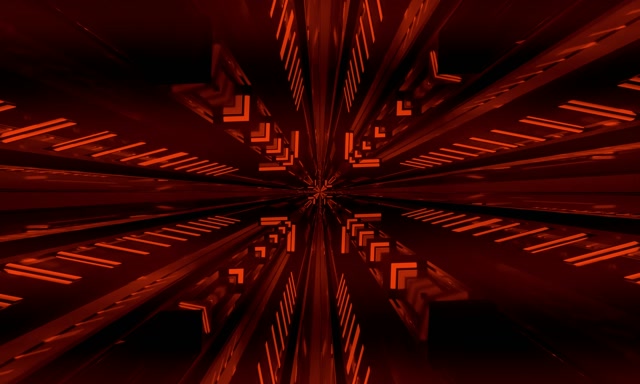 Twnnel Neon Coch Caleidosgop Ffrwydrad VJ Loop 5:3 Llydan 60fps Arbed Sgrin