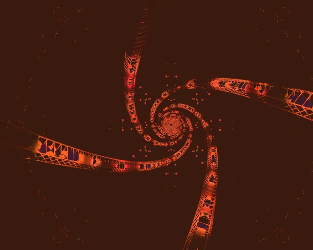 VJ Loop Twnnel Neon Coch Spiral Ffractal 5:4 diwydiannol 60fps Arbed Sgrin