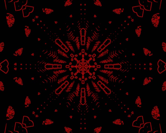 Twnnel Neon Ffractal Caleidosgop Coch 5:4 diwydiannol 60fps Arbedwr Sgrin Dolen VJ