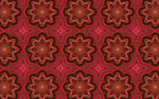 Dolen Vj Twnnel Neon Mandala Ffractal Coch 16:10 macbook 60fps Arbedwr Sgrin