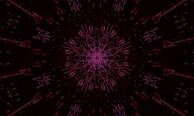 Twnnel Neon Caleidosgop Magenta Ffrwydrad VJ Loop 5:3 Llydan 60fps Arbedwr Sgrin