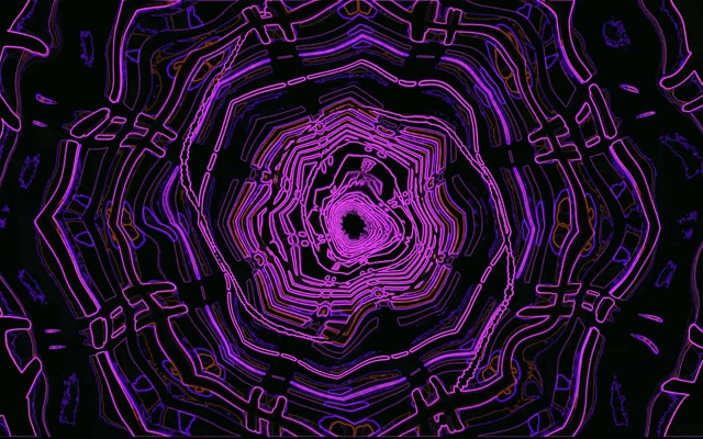 Twnnel Neon Porffor Arbedydd Sgrin 60fps 16:10 MacBook VJ Loop