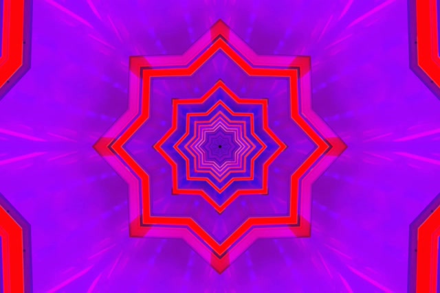 Twnnel Neon Seren 8-Pwynt Troellfedd Dolen VJ 3:2 Surface 60fps Arbedwr Sgrin