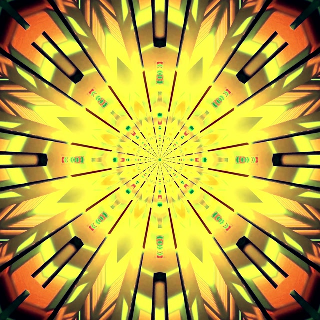 Twnnel Neon Ffrwydrad Caleidosgop VJ Loop 1:1 Sgwâr 60fps Arbedwr Sgrin