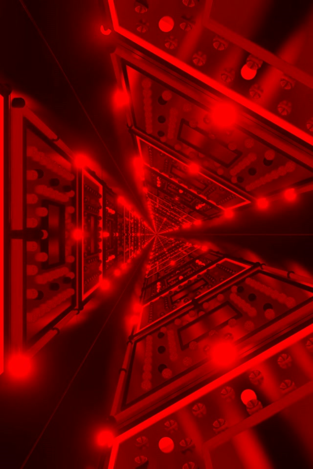 Twnnel Neon Kaleidosgop Coch Vortecs VJ Loop 2:3 Llun Portread 60fps Screensaver