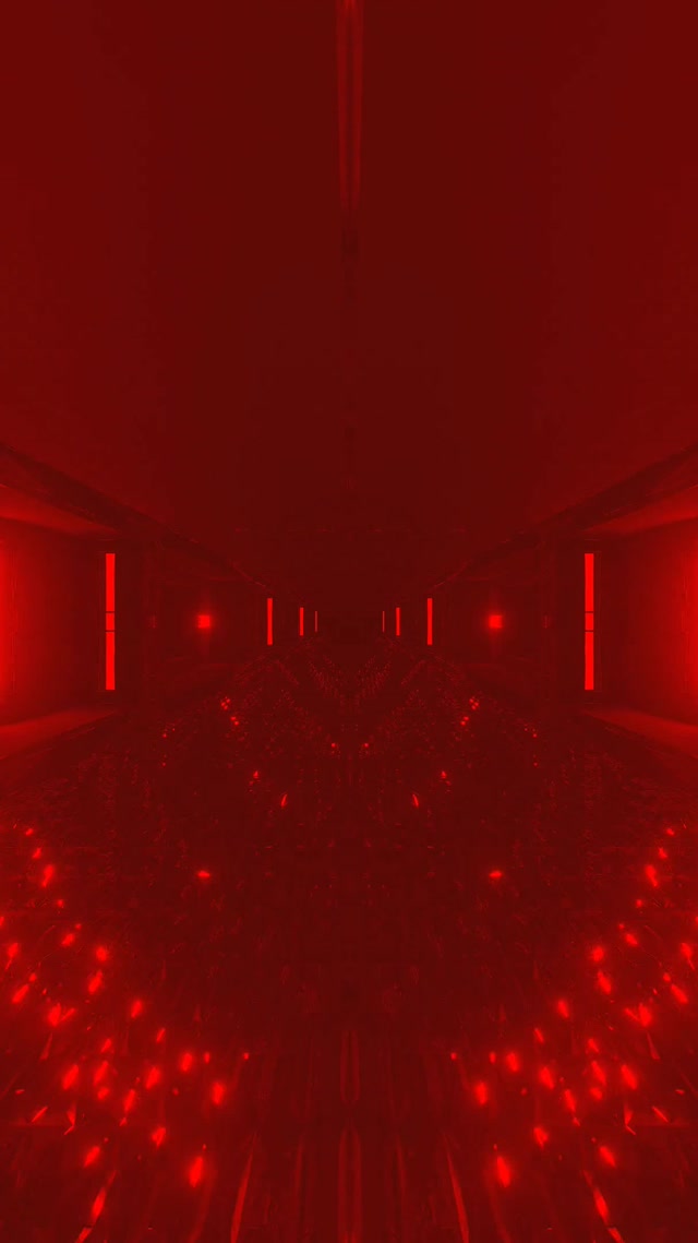 Twnnel Neon Coch VJLoops 9:16 Reels 60fps Arbed Sgrin Coridor Tywynol