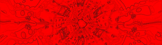 Twnnel Neon Coch Ffractal Caleidosgop 32:9 Ultrawide 60fps Sgrinarbedydd Dolen Vj