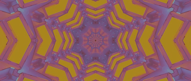 Kaleidosgop Twnnel Neon Sgrin Arbedwr 21:9 Ultrawide 60fps VJ Loop