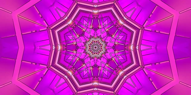 Twnnel Neon Caleidosgop Seren Pinc Vj Loop 2:1 Univisium 60fps Arbedwr Sgrin