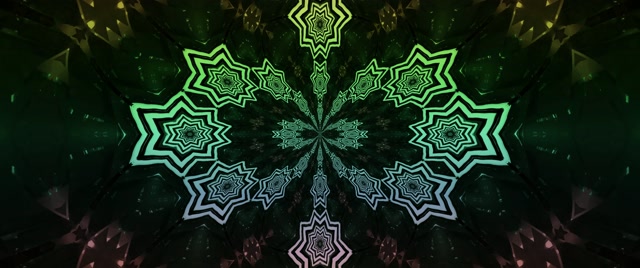 Twnel Neon Fractal Seren Mandala VJ Loop 2.39:1 Cinemascope 60fps Sgrin Arbed