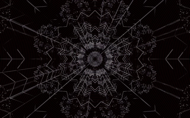 Caleidosgop Ffractal Tywyll Twnnel Neon VJLoops 16:10 Macbook 60fps Sgrinarbedwr