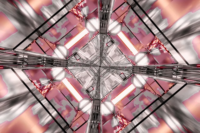 Twnnel Neon Diemwnt Caleidosgop VJLoops 3:2 Surface 60fps Sgrinarbedwr