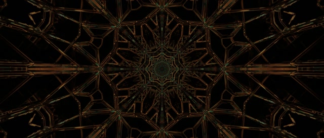 Twnnel Neon Copr Gwyrdd Mandala Arbed Sgrin 21:9 Ultrawide 60fps VJ Loop