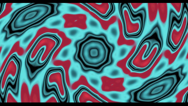 Neon Tunnel 60fps - Psychedelic Cyan Red Geometric Waves Motion