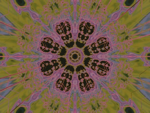 Neon Tunnel Fractal Kaleidoscope Bloom 4:3 Classic 60fps Screensaver Vj Loop