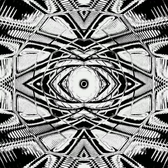 Sort Hvid Øje Neon Tunnel Pauseskærm 1:1 Square 60fps Vj Loop