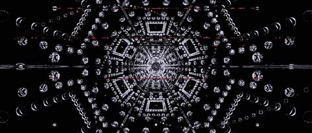 Vj loop Neon Tunnel Krystal Heksagon Kaleidoskop 21:9 Ultrawide 60fps Pauseskærm