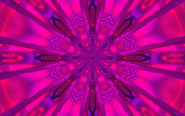 Neon Tunnel Kaleidoskop Udbrud VJ Loop 16:10 MacBook 60fps Pauseskærm Pink Lilla