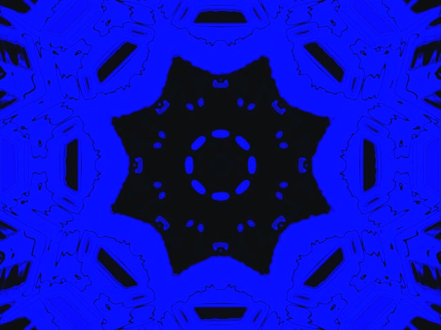 Blue Black Neon Tunnel Kaleidoscope 4:3 classic 60fps Screensaver VJ Loop