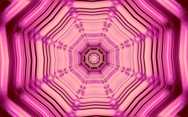 Neon Tunnel Pink Ottekant Hvirvel Vj Loop 60fps 16:10 Macbook Pauseskærm