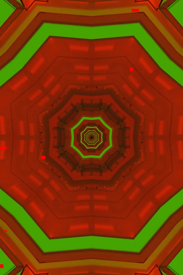 Neon Tunnel Octagon Vortex Loop 2:3 Portrait 60fps Screensaver VJ