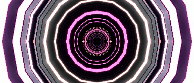Neon Tunnel Pink Ottekant Hvirvel VJLoops 21:9 Ultrawide 60fps Pauseskærm