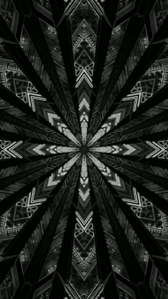 Mørk Neon Tunnel Mandala Pauseskærm 60fps 9:16 Reels VJ Loop