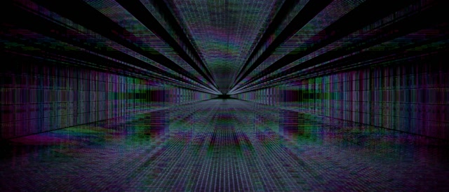 Glitch Neon Tunnel VjLoops 21:9 Ultrawide 60fps Pauseskærm
