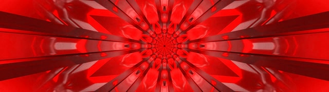 Rød Neon Tunnel Kaleidoskop Burst 32:9 Super Ultrawide 60fps Pauseskærm VJLoops