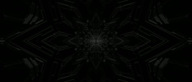 Neon Tunnel Mørk Fraktal Stjerne 21:9 Ultrabred 60fps Pauseskærm VJ Loop