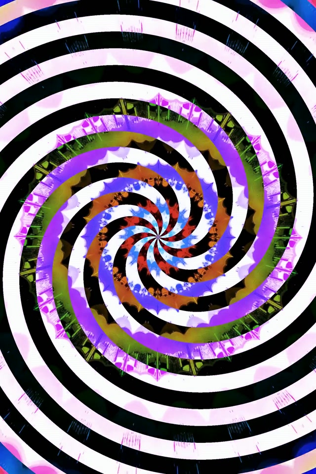 Neon Tunnel Hypnotisk Spiral Hvirvel 2:3 Foto Portræt 60fps Pauseskærm VjLoops