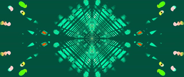 Neon Tunnel Kaleidoskop Diamant VJ Loop 2.39:1 Cinemascope 60fps Pauseskærm