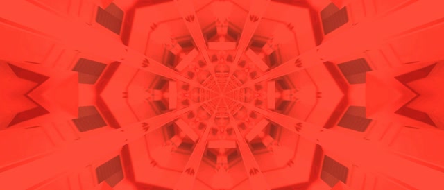 Neon Tunnel Rød Kaleidoskop Vj Loop 21:9 Ultrawide 60fps Pauseskærm