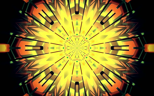Neon Tunnel Kaleidoskop Burst VJ Loop 60fps 16:10 MacBook Pauseskærm